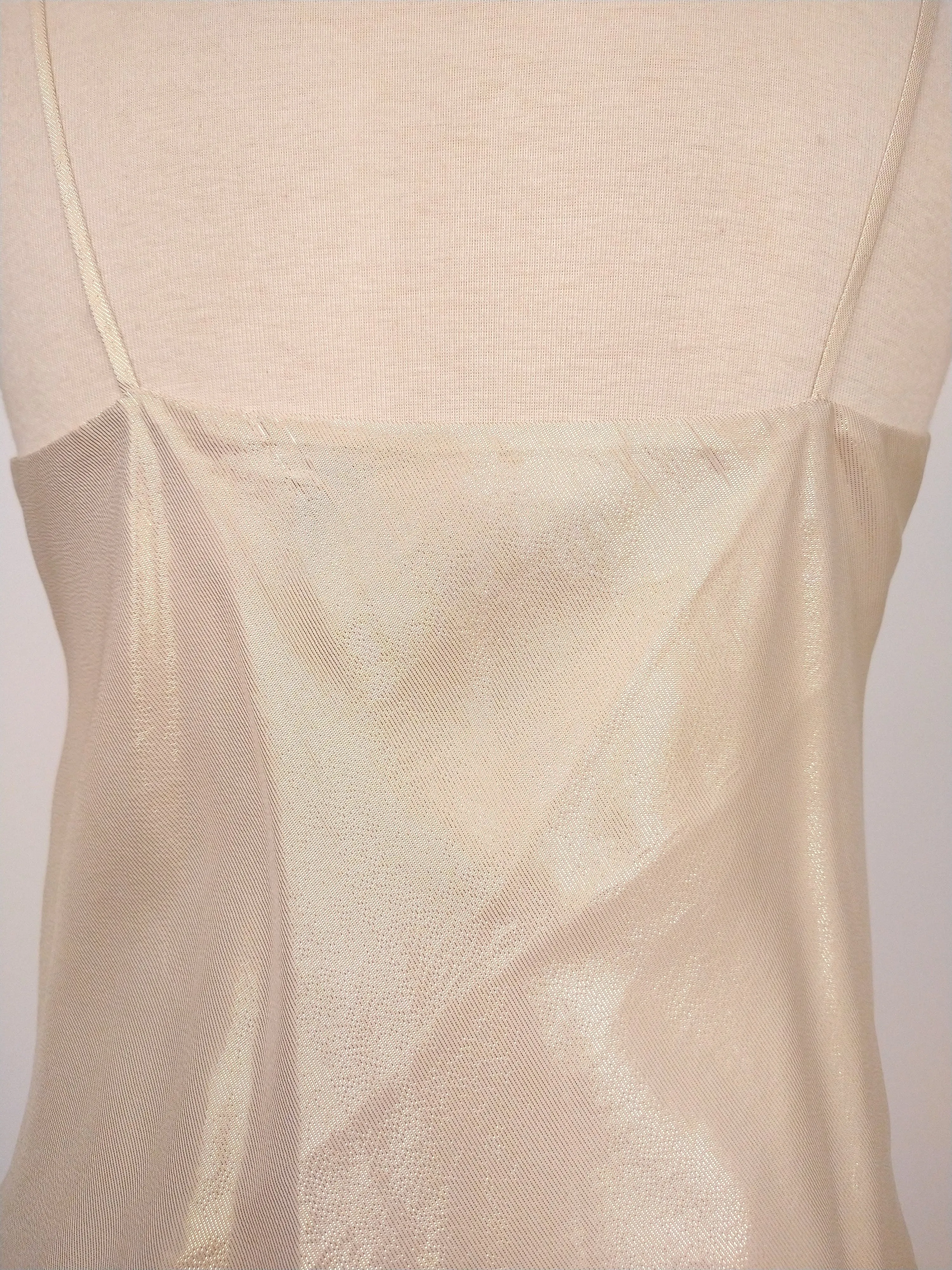 00's Sexy Shimmering Gold Mini Slip Dress by Valentina Kova