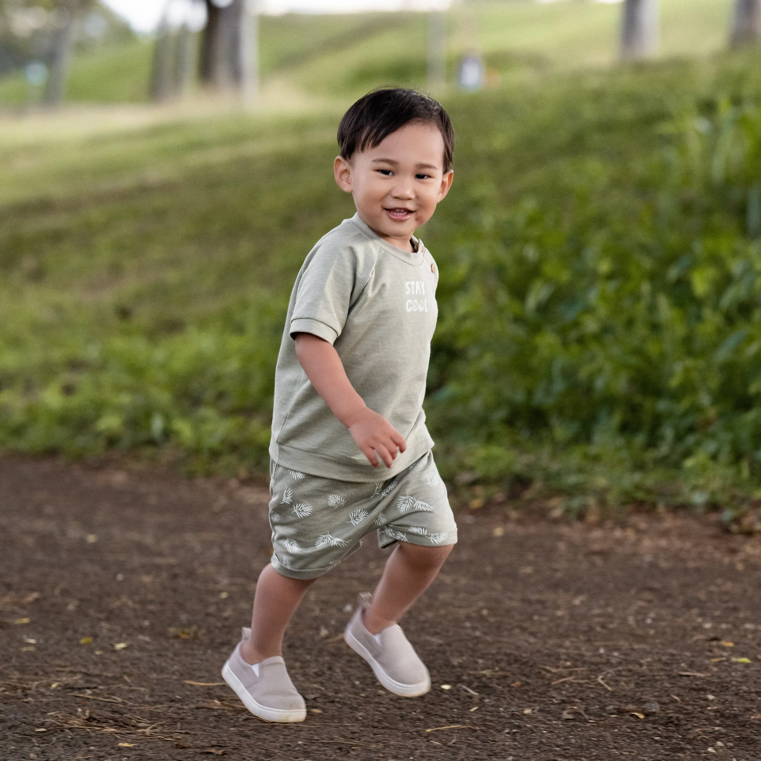 2-Piece Baby Boys Palms T-Shirt and Shorts Set