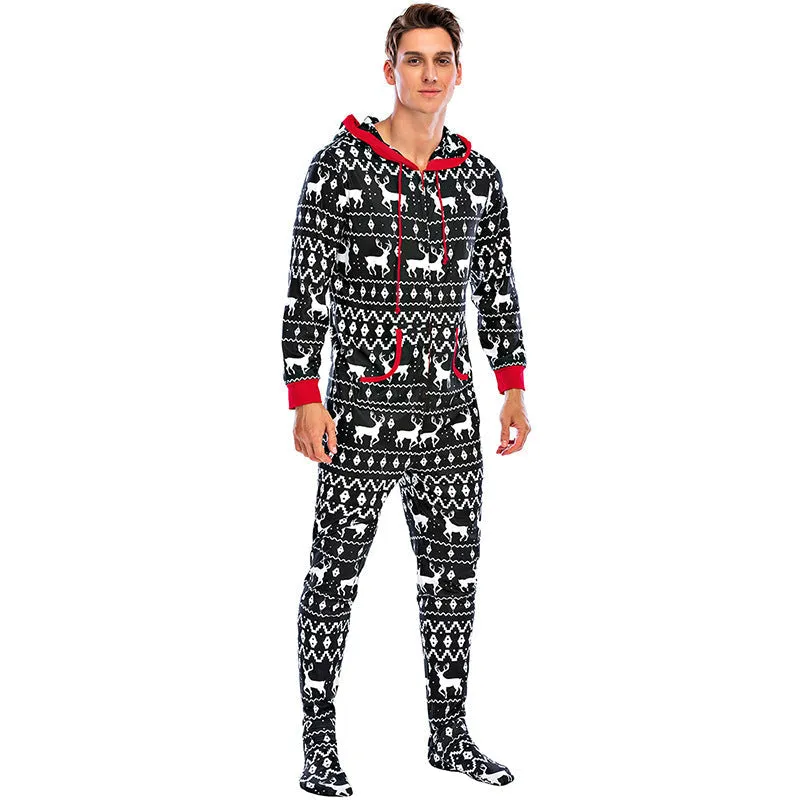 2024 New Family Christmas Matching One-Piece Pullover Pajama Set