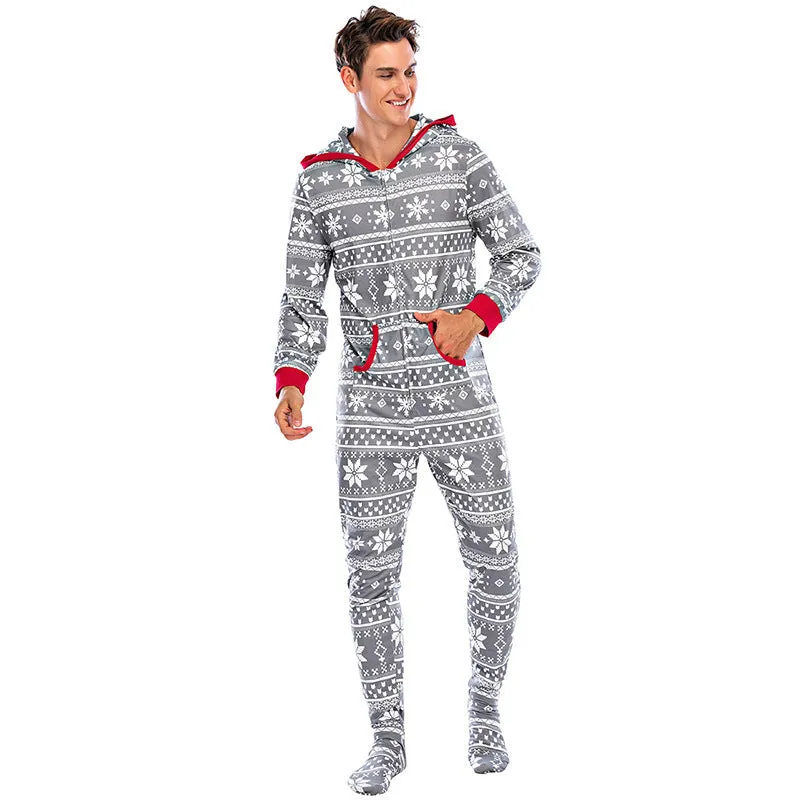 2024 New Family Christmas Matching One-Piece Pullover Pajama Set