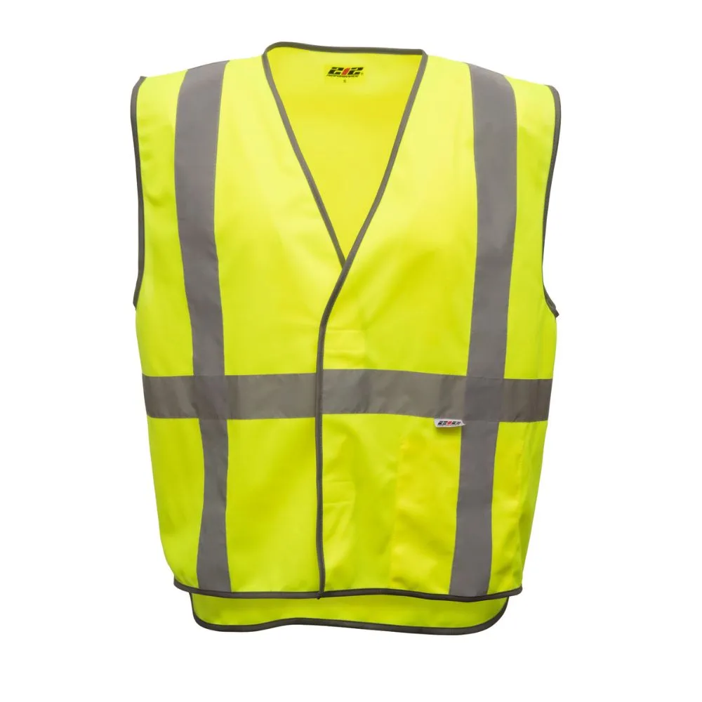 212 Performance VSTGU-8812 General Purpose Hi-Viz Safety Vest, 2X-Large Yellow;Reflective Gray