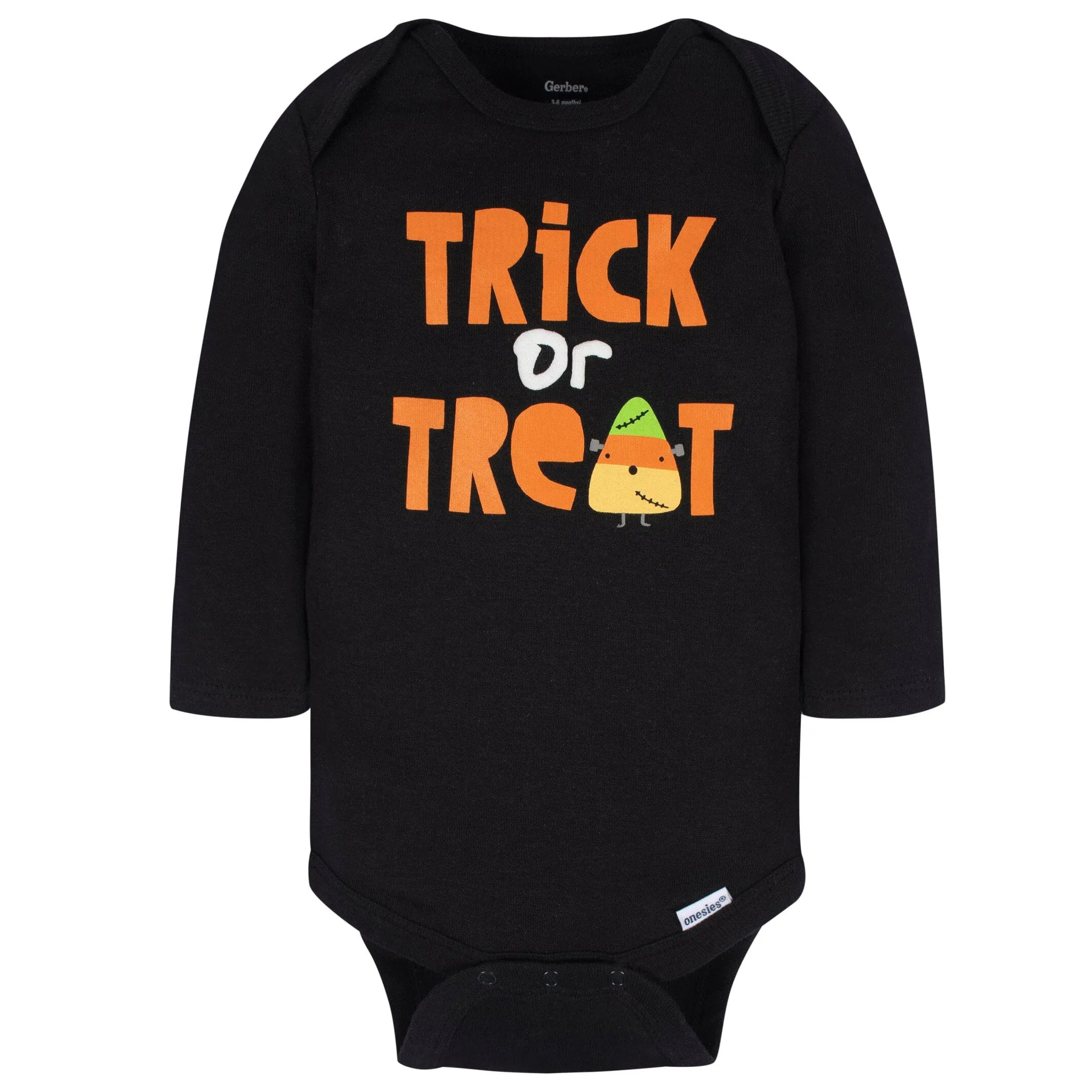 3-Pack Baby Neutral Trick Or Treat Long Sleeve Onesies® Bodysuits