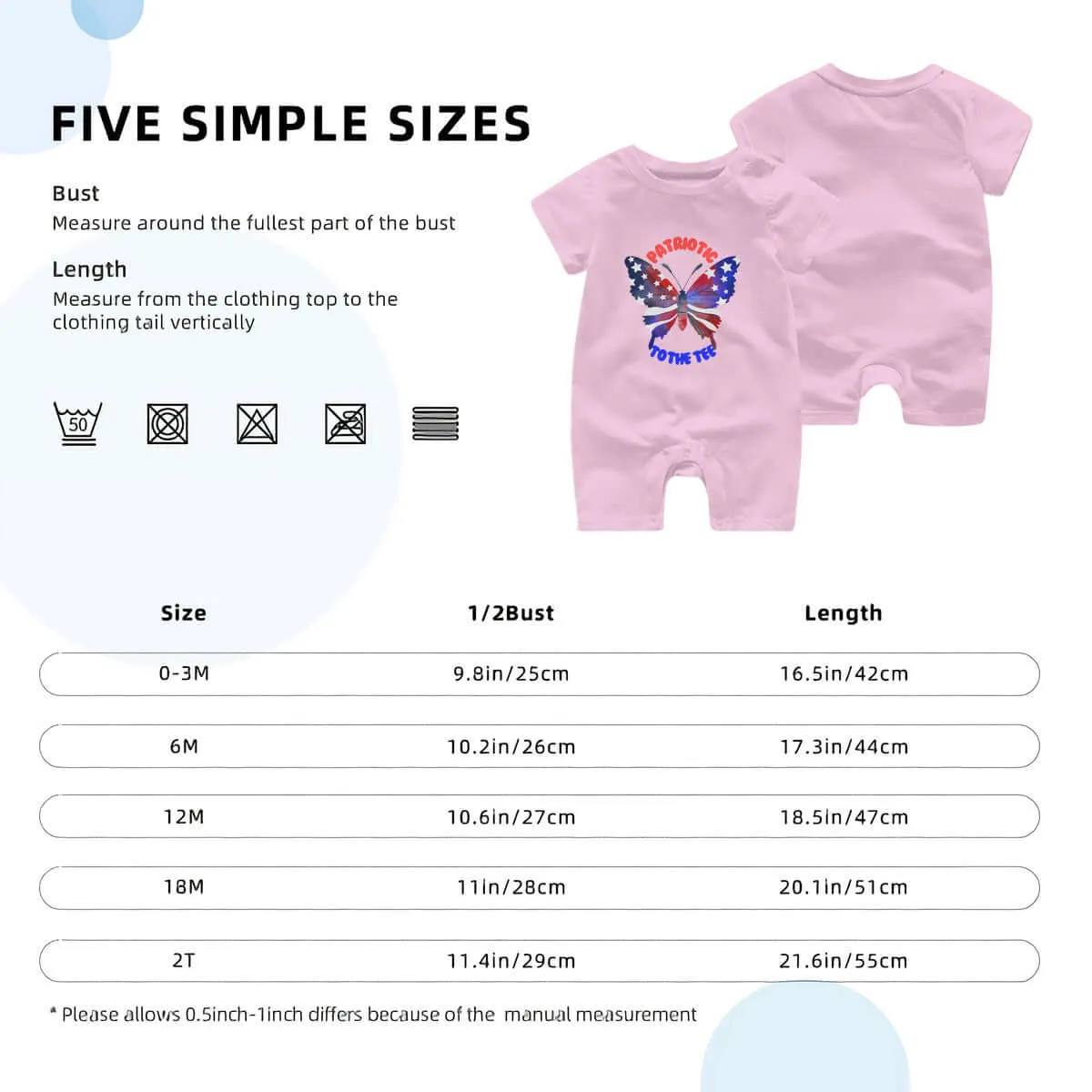 4th of July Baby Short Sleeve Rompers Cute Onesies