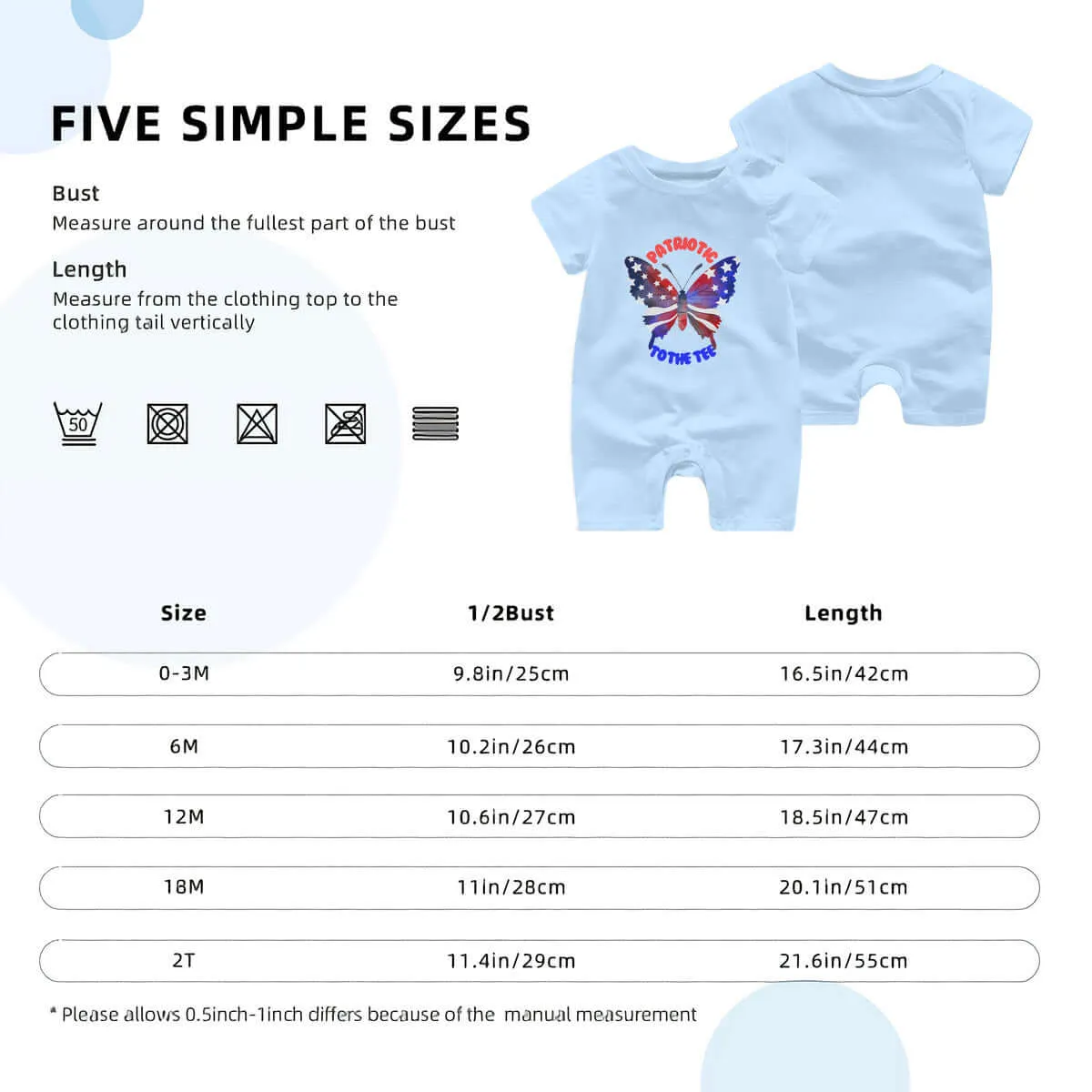 4th of July Baby Short Sleeve Rompers Cute Onesies