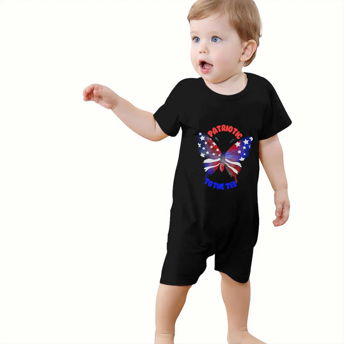 4th of July Baby Short Sleeve Rompers Cute Onesies