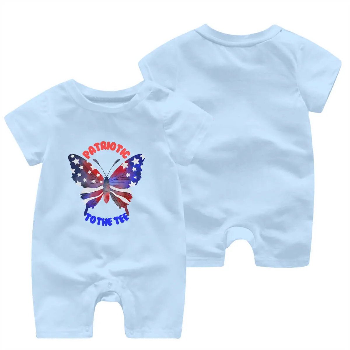 4th of July Baby Short Sleeve Rompers Cute Onesies