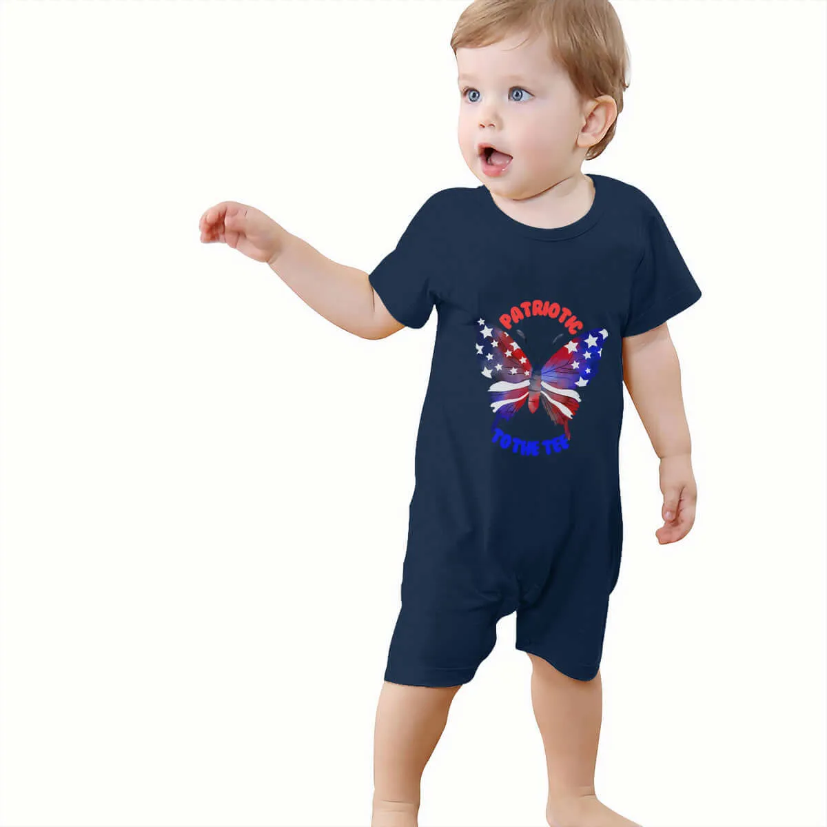 4th of July Baby Short Sleeve Rompers Cute Onesies