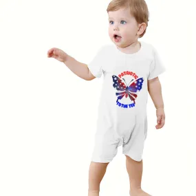 4th of July Baby Short Sleeve Rompers Cute Onesies