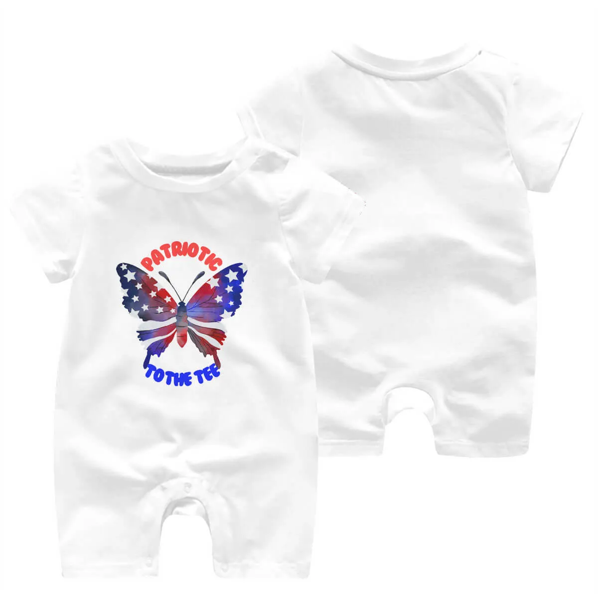 4th of July Baby Short Sleeve Rompers Cute Onesies