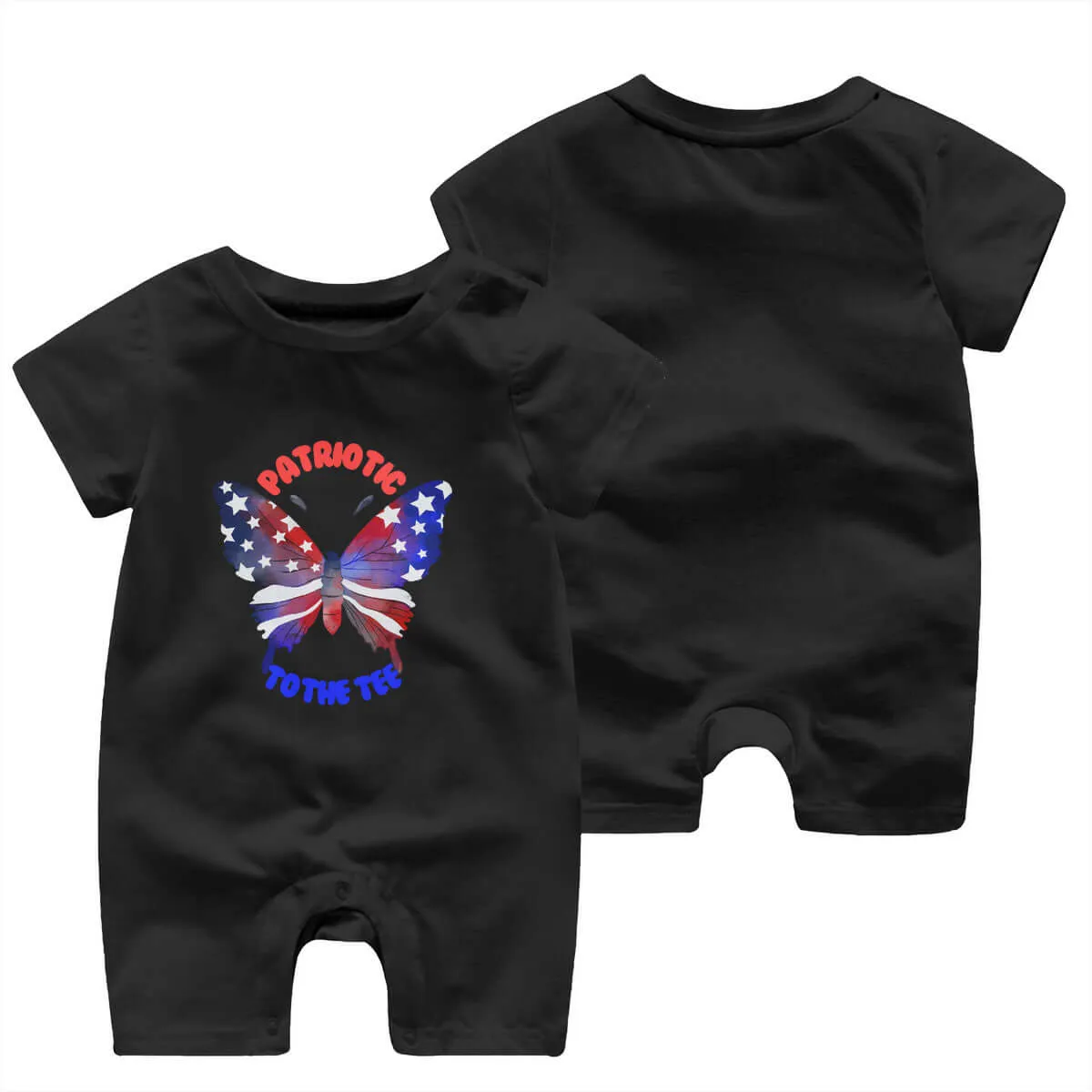 4th of July Baby Short Sleeve Rompers Cute Onesies