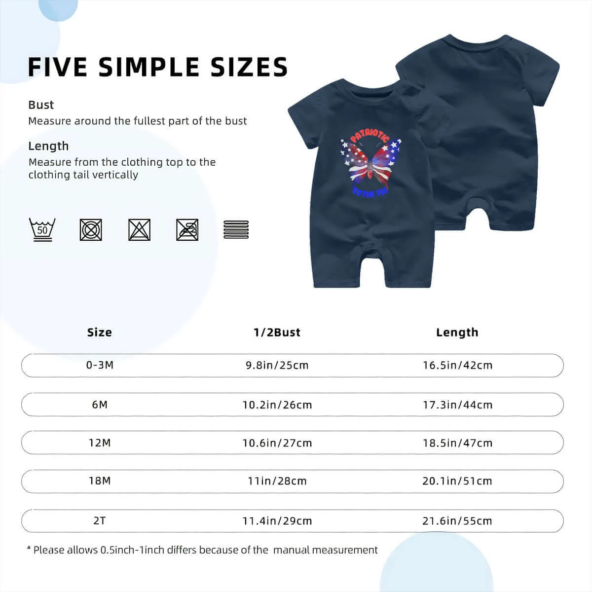 4th of July Baby Short Sleeve Rompers Cute Onesies