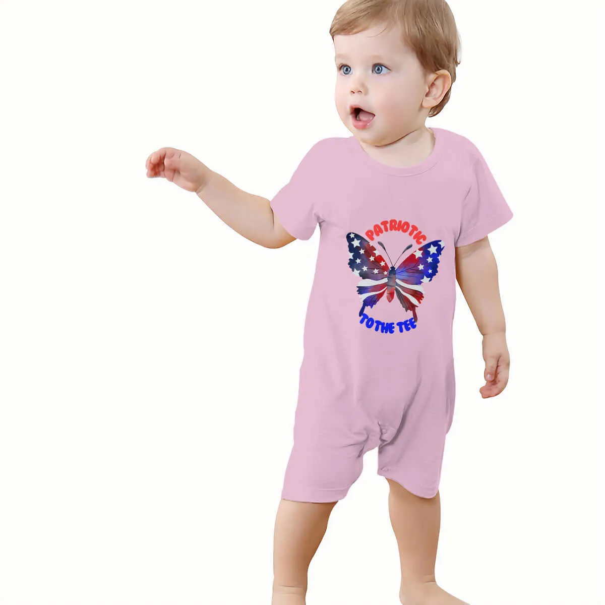 4th of July Baby Short Sleeve Rompers Cute Onesies