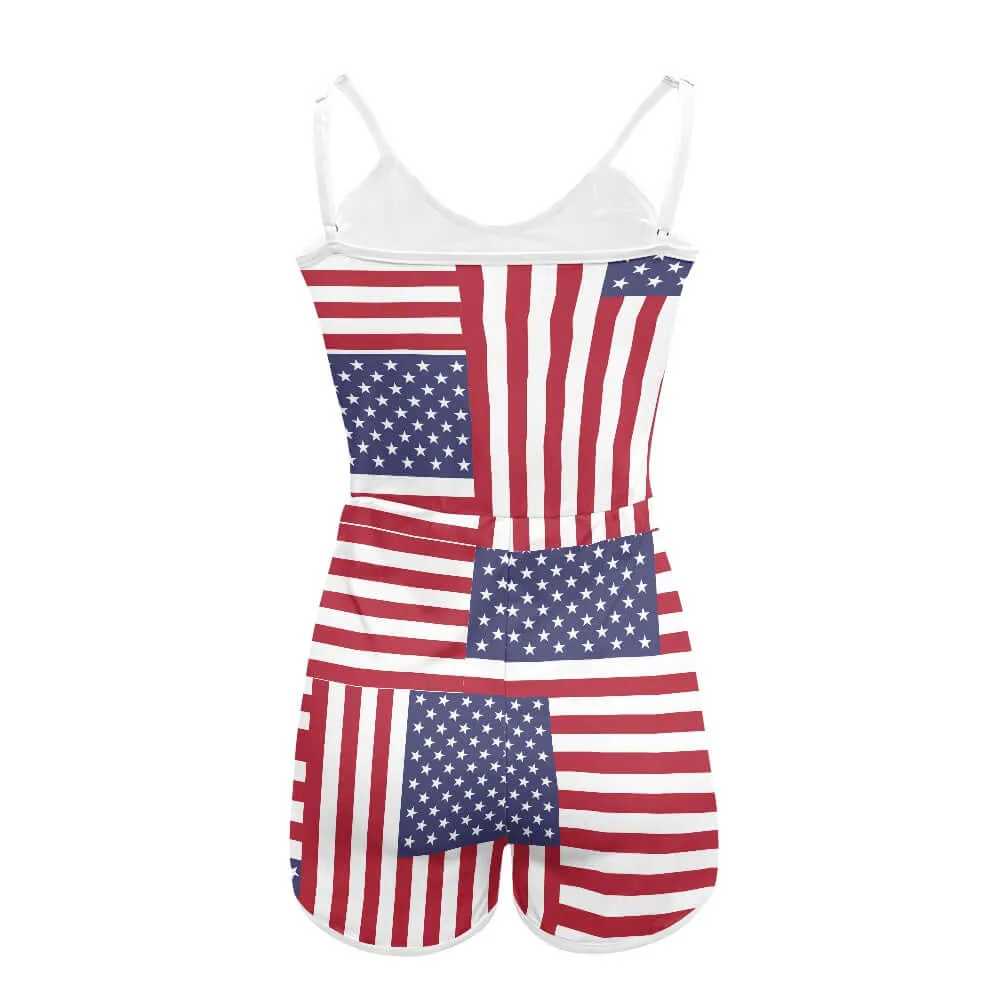 4th of July Women's Sleeveless Romper