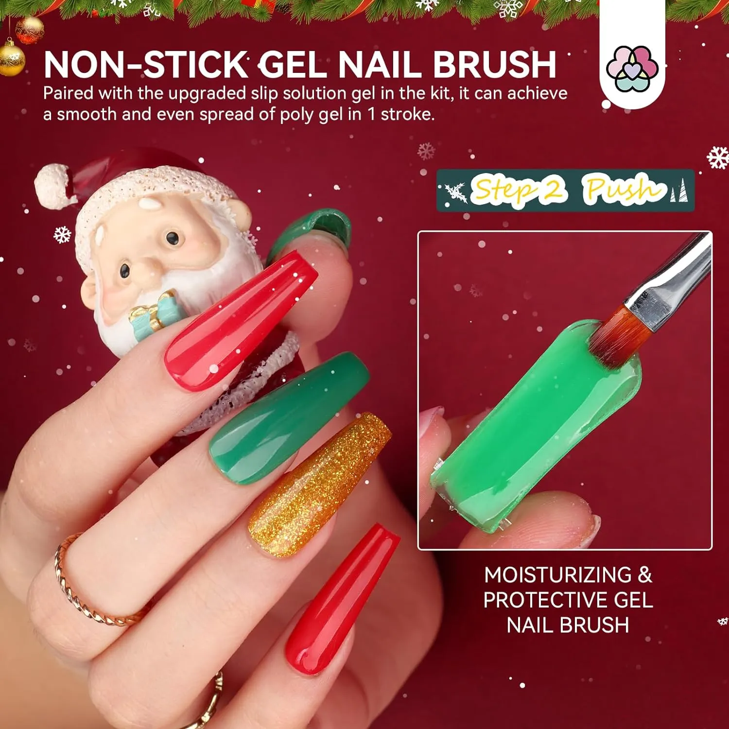 6 Colors Christmas Poly Gel Nail Kit