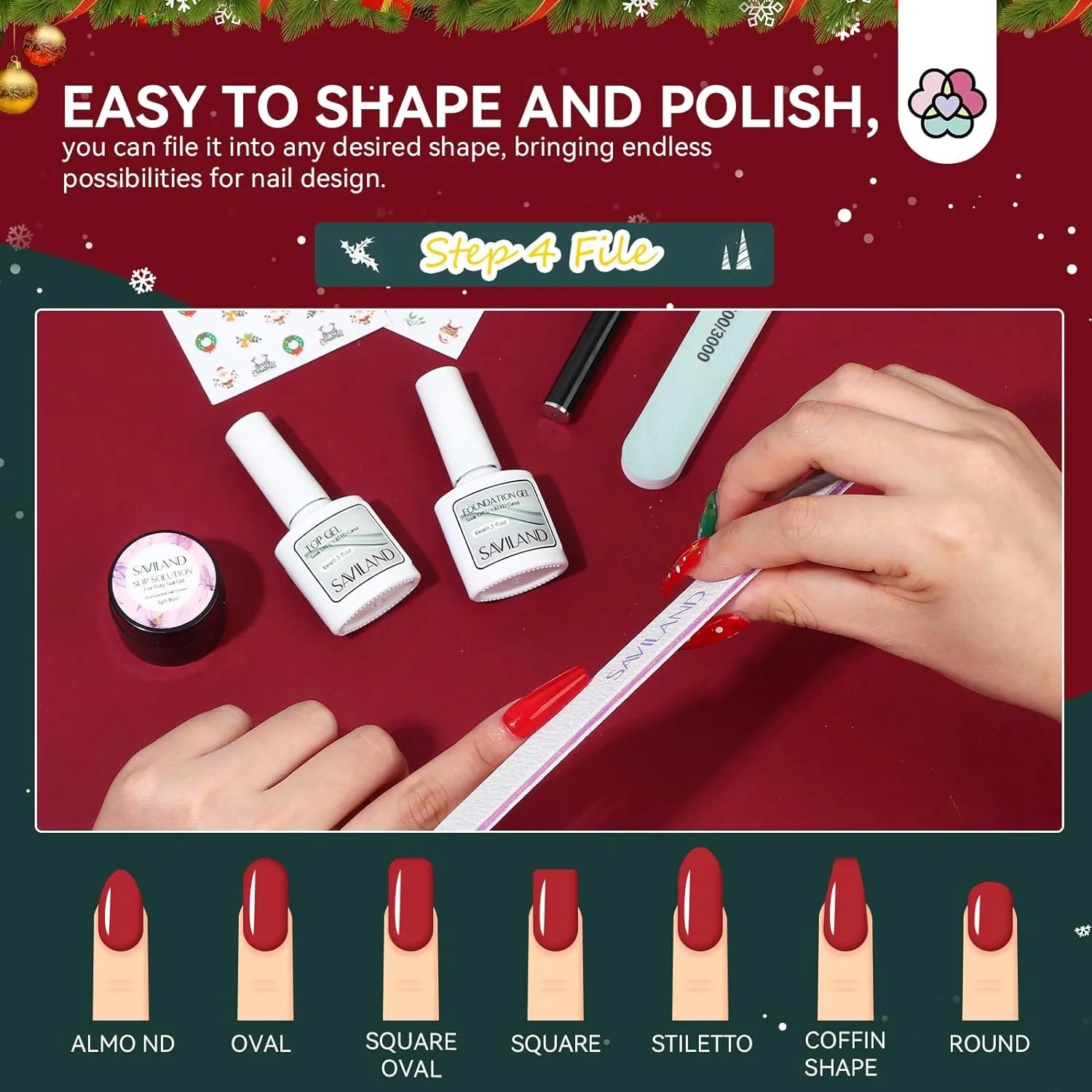 6 Colors Christmas Poly Gel Nail Kit