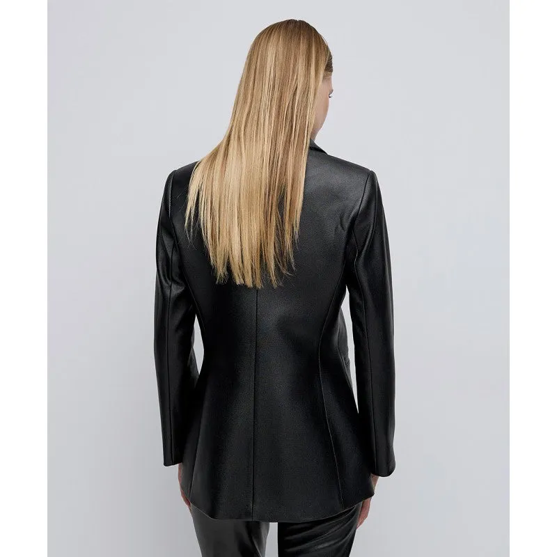 Access Fashion Black Textured Shimmery Blazer