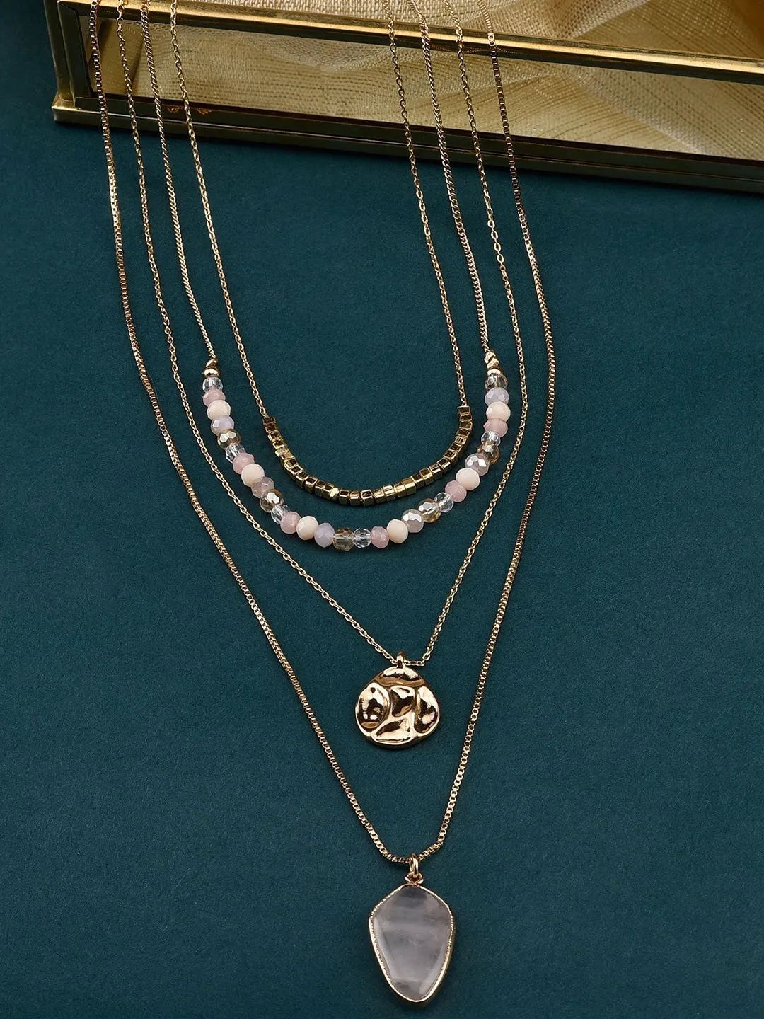 Accessorize London Stone And Coin Layered Necklace