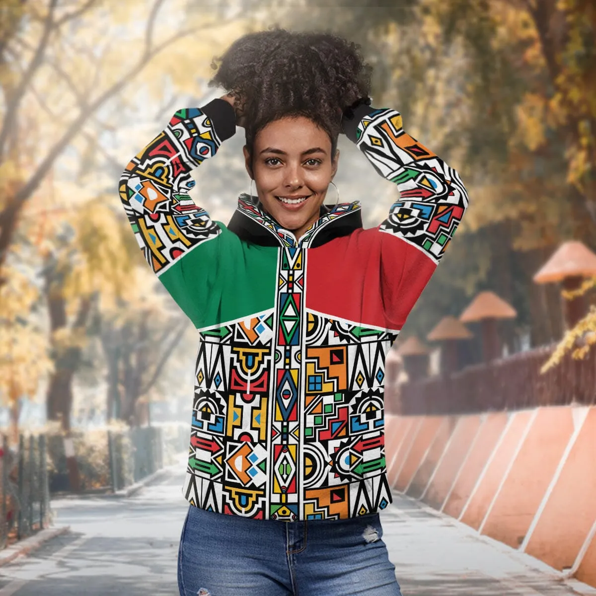 African Ndebele Pattern All-over Hoodie