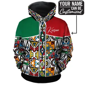 African Ndebele Pattern All-over Hoodie