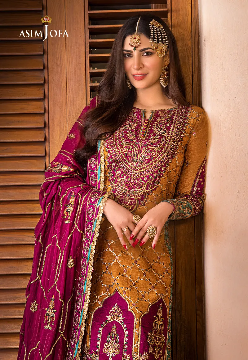 AJBN-04 EMBROIDERED RAW SILK 3 PCS