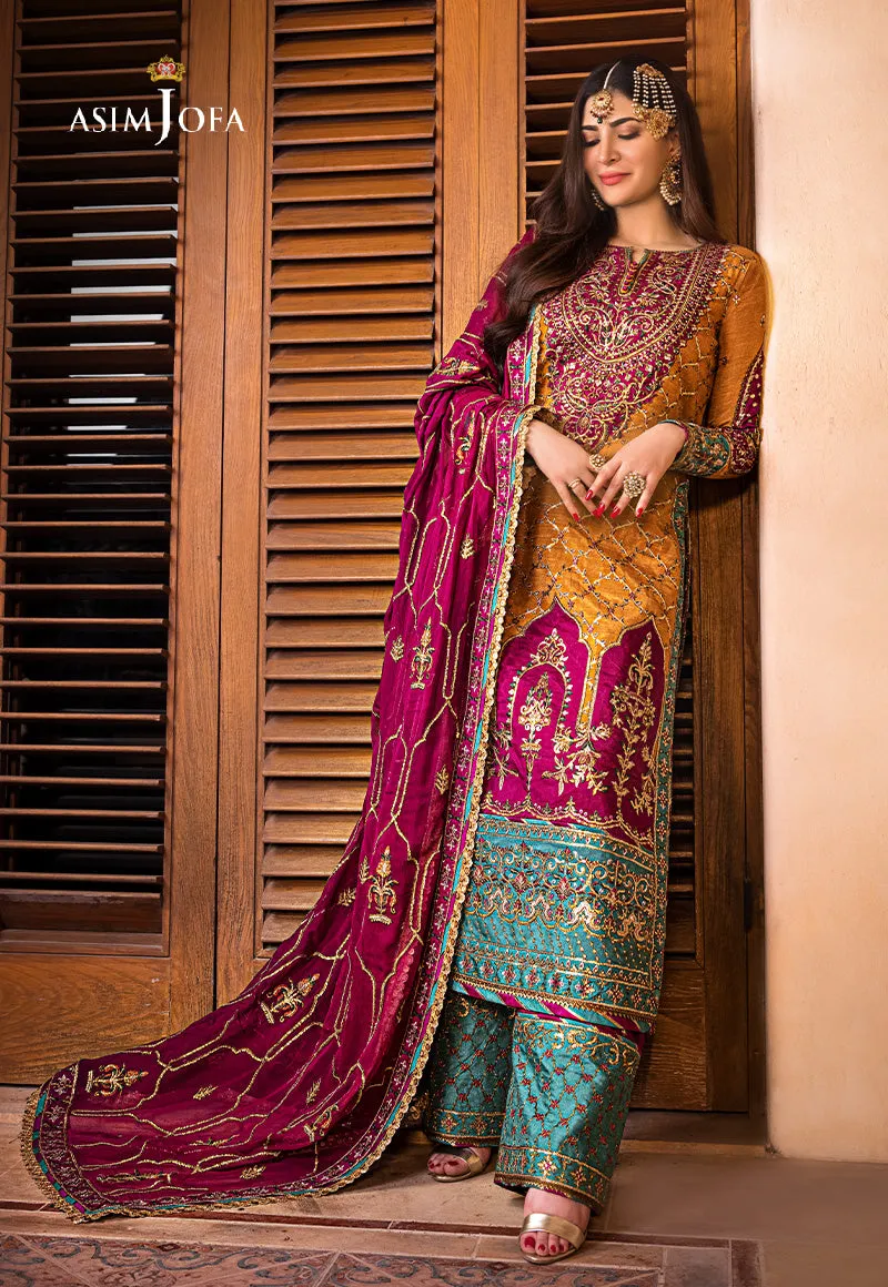 AJBN-04 EMBROIDERED RAW SILK 3 PCS