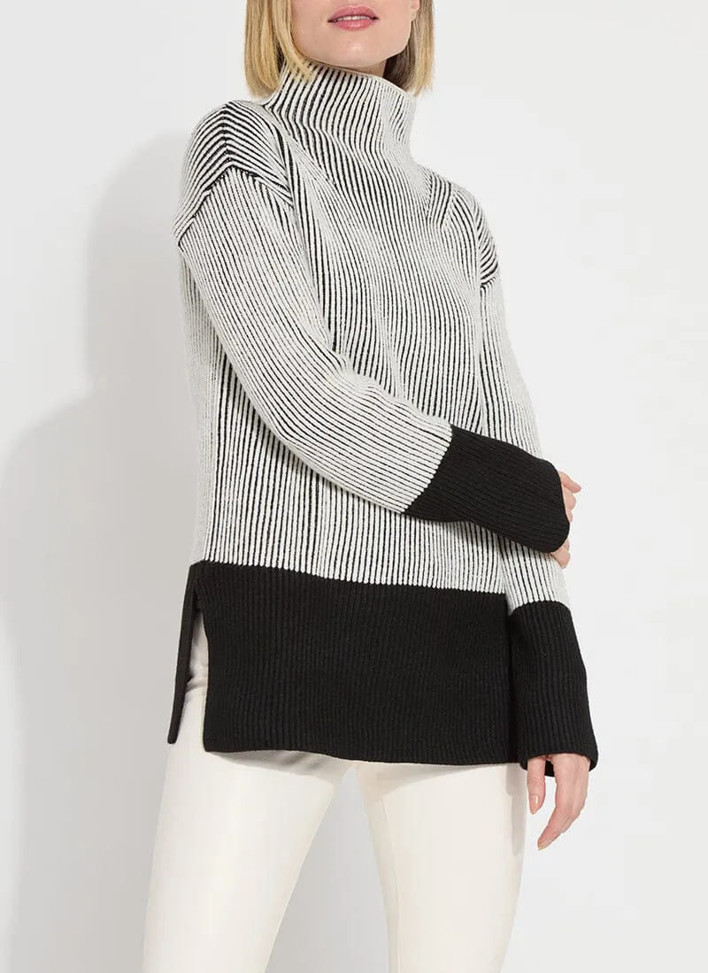 Alia Cozy Rib Pullover | Black