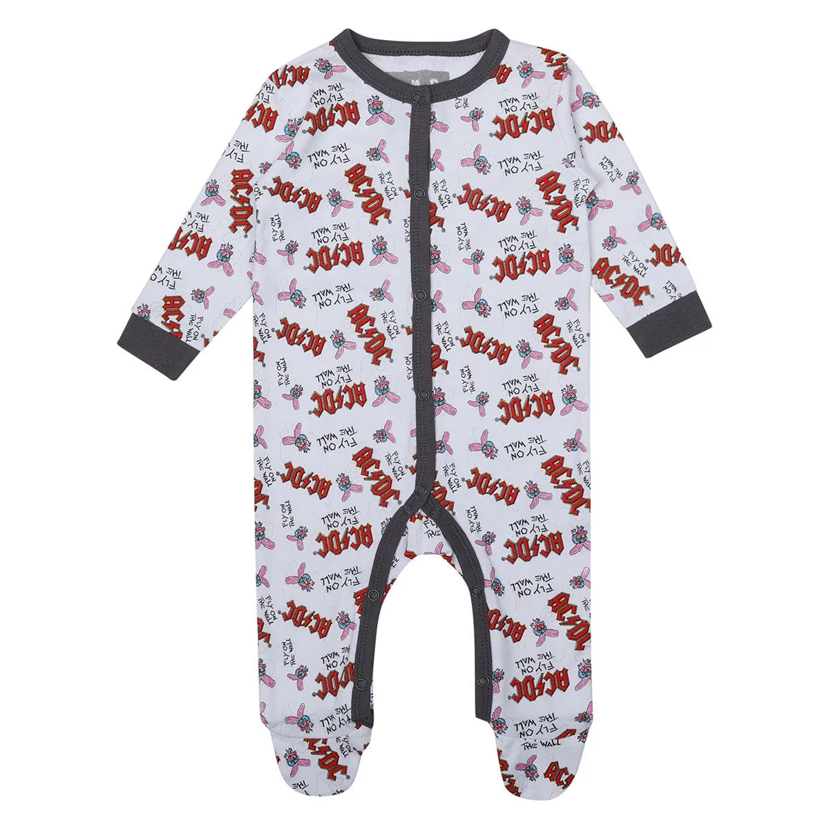 Amplified Baby Fly On The Wall AC/DC Babygrow Set