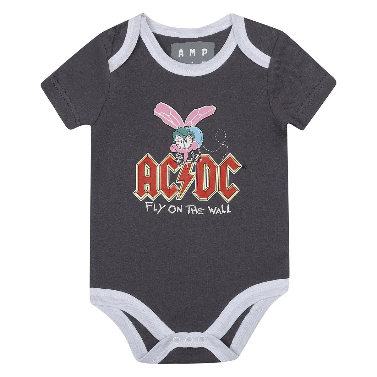 Amplified Baby Fly On The Wall AC/DC Babygrow Set