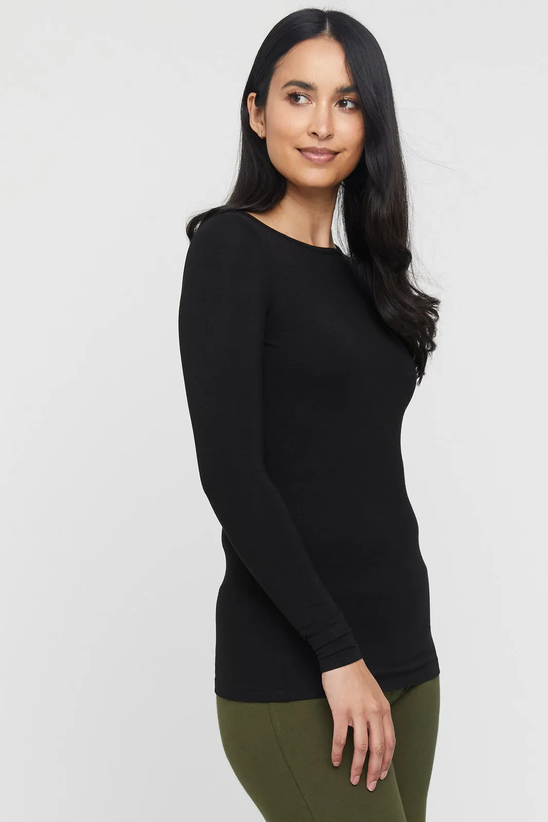 Amy Boatneck Top - Black