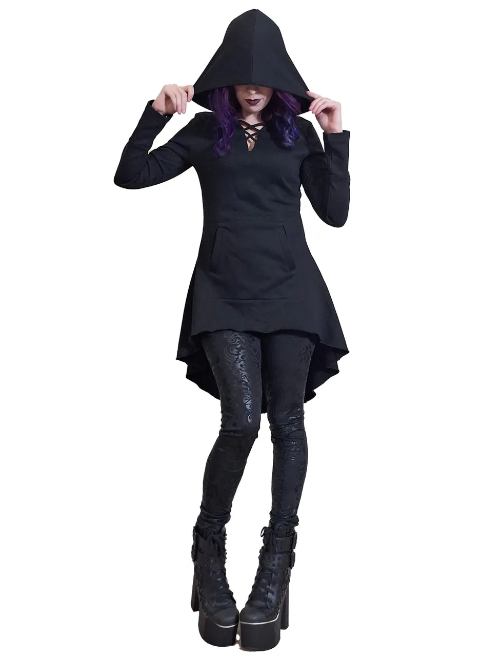 Anaisa High-Low French Terry Hoodie by Necessary Evil