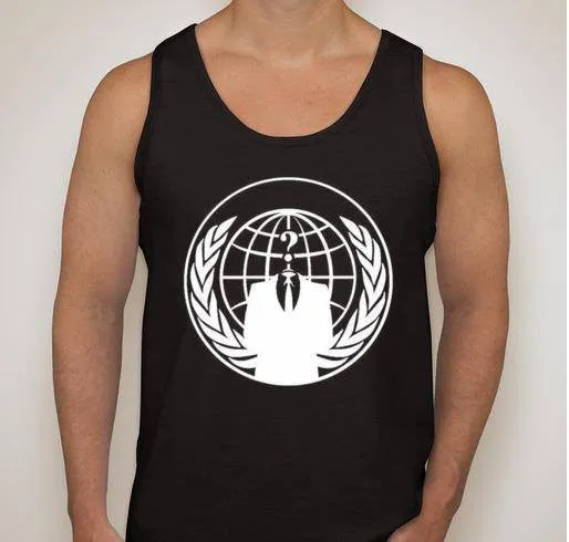 Anonymous Crest White Art Tank Top