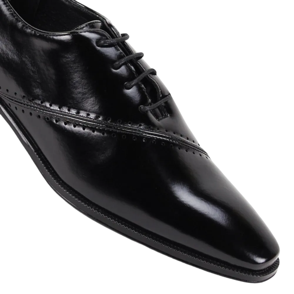 Antonio Cerrelli Black Men's Lace-Up Dress Shoes Style No-7028