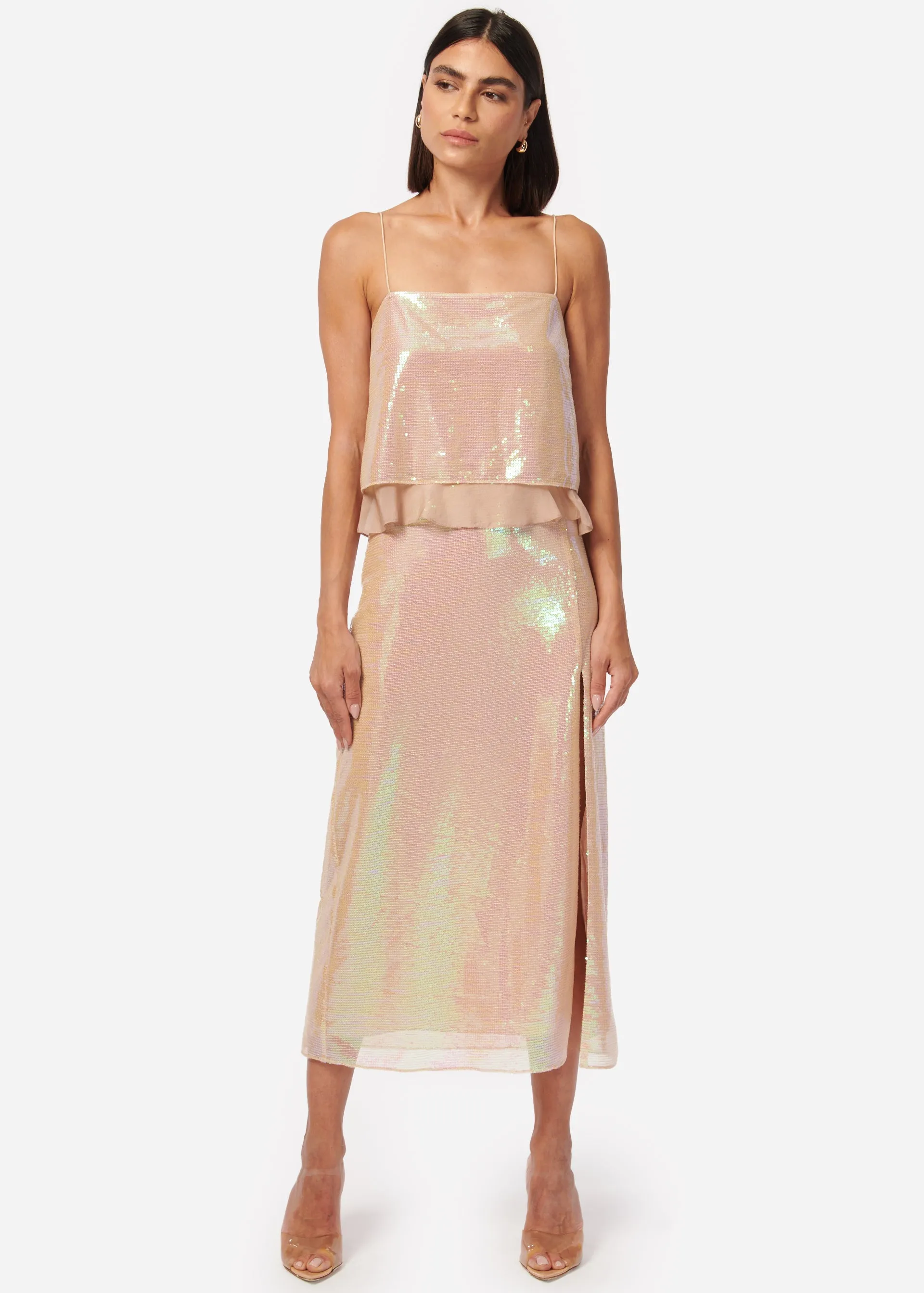 Artemis Sequin Skirt Opal Sequin