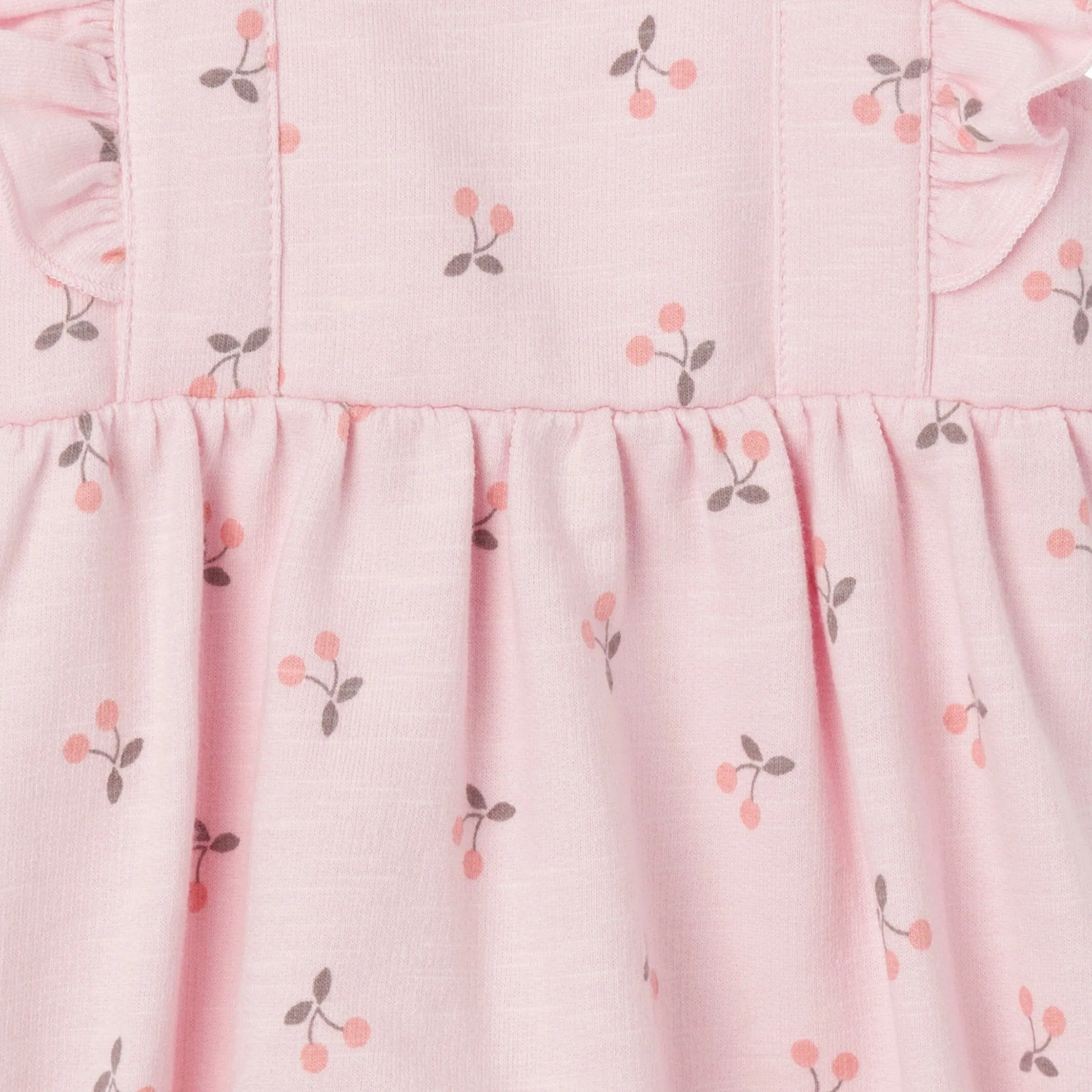 Baby Girls Pink Cherries Romper