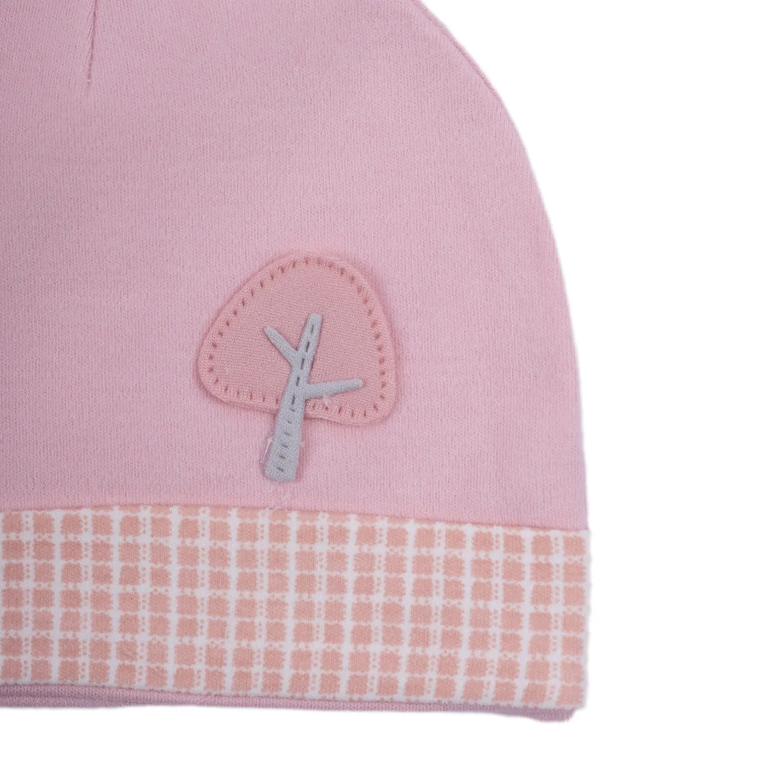 Baby Moo Antler All Season Stretchable Hosiery Warm 3D Beanie Cap - Pink