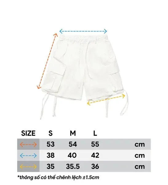 BAGGY CARGO SHORTS - WHITE