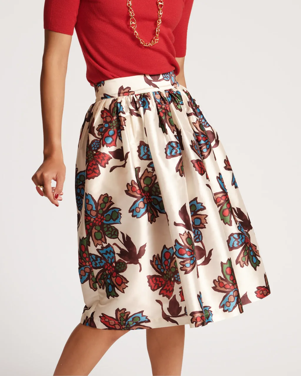 Barbara Midi Skirt Autumn Leaves