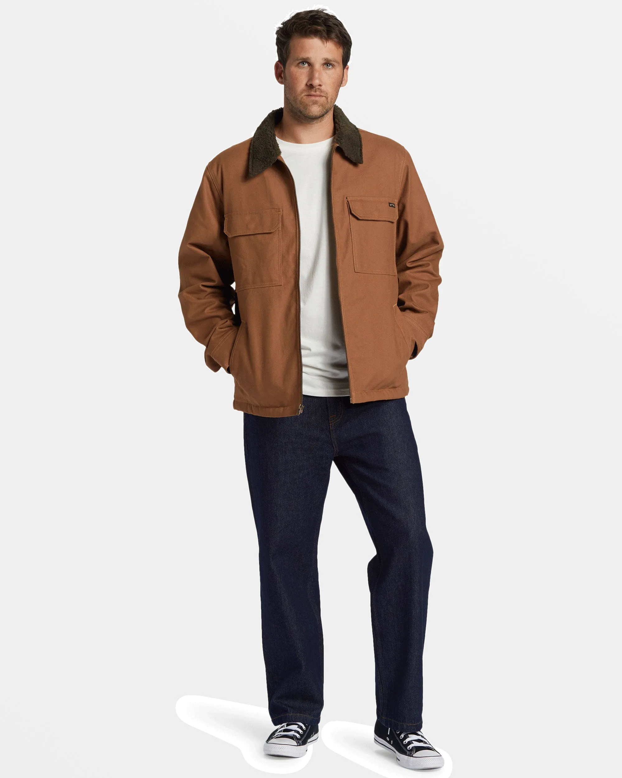 Barlow Sherpa Canvas Jacket - Camel