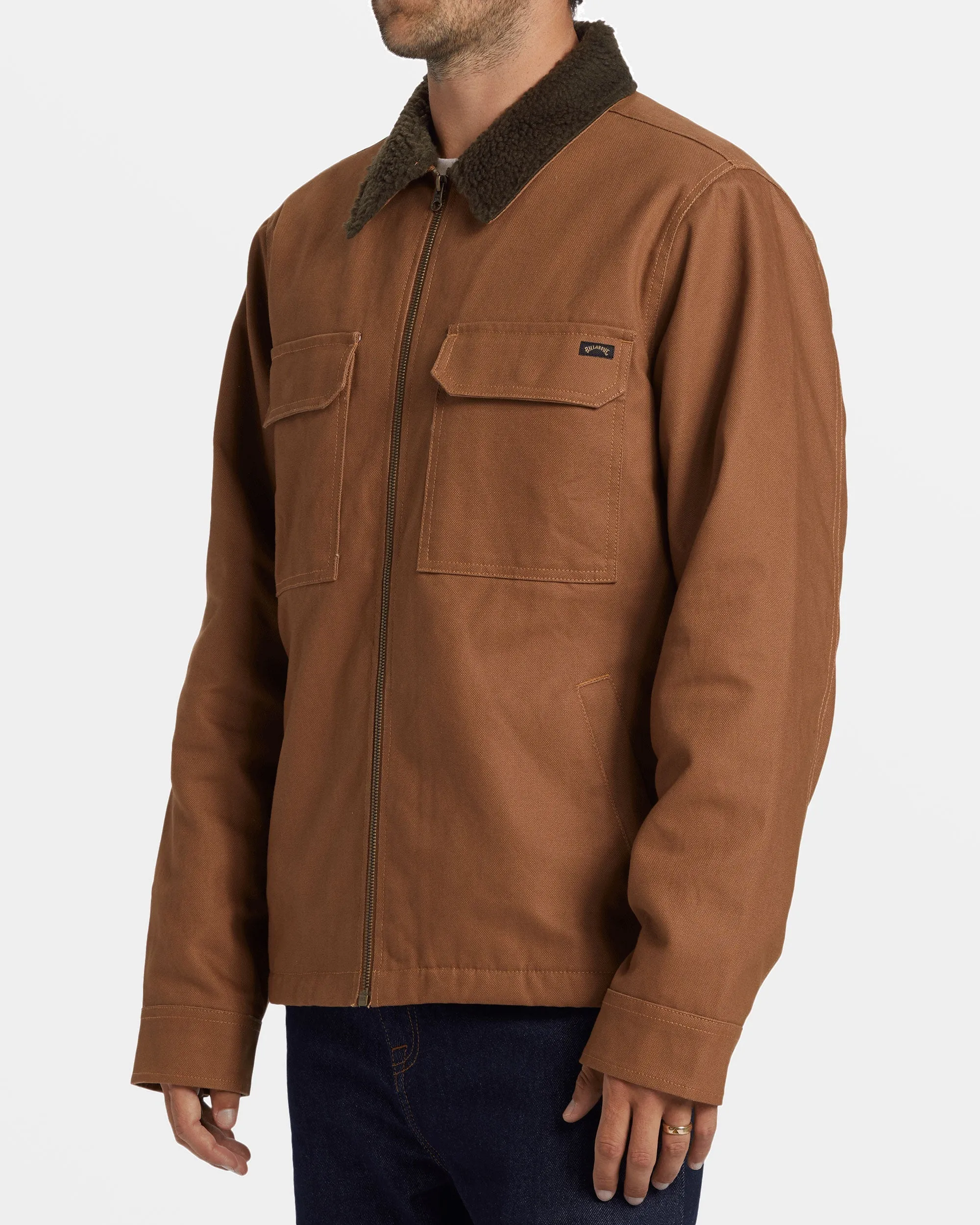 Barlow Sherpa Canvas Jacket - Camel