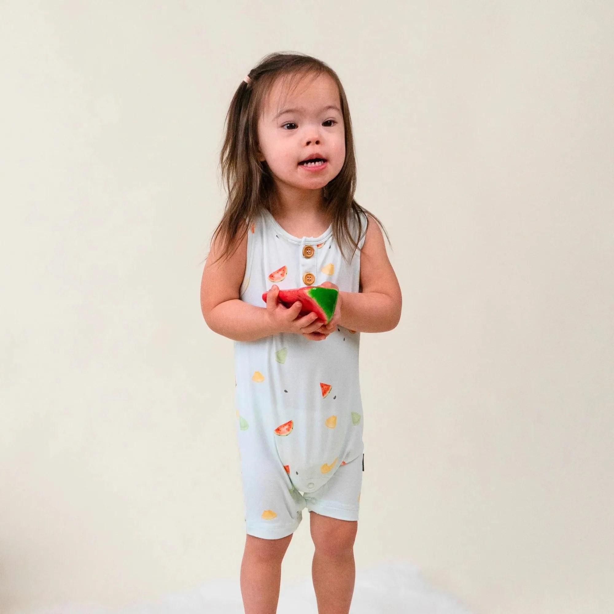 BELAN J Sleeveless Shortall Romper - Melons