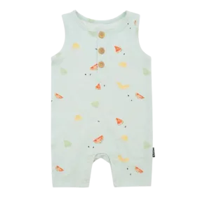 BELAN J Sleeveless Shortall Romper - Melons