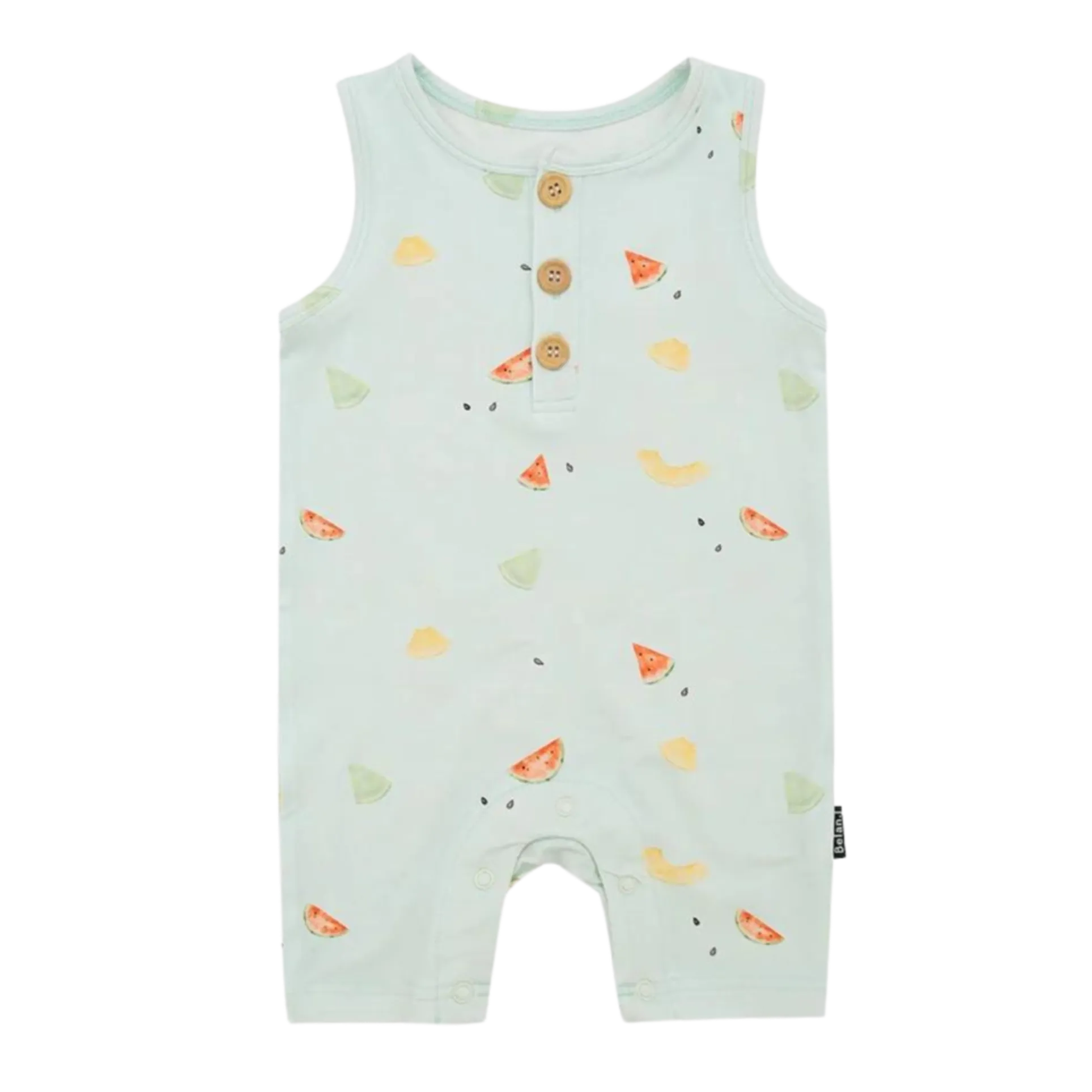 BELAN J Sleeveless Shortall Romper - Melons