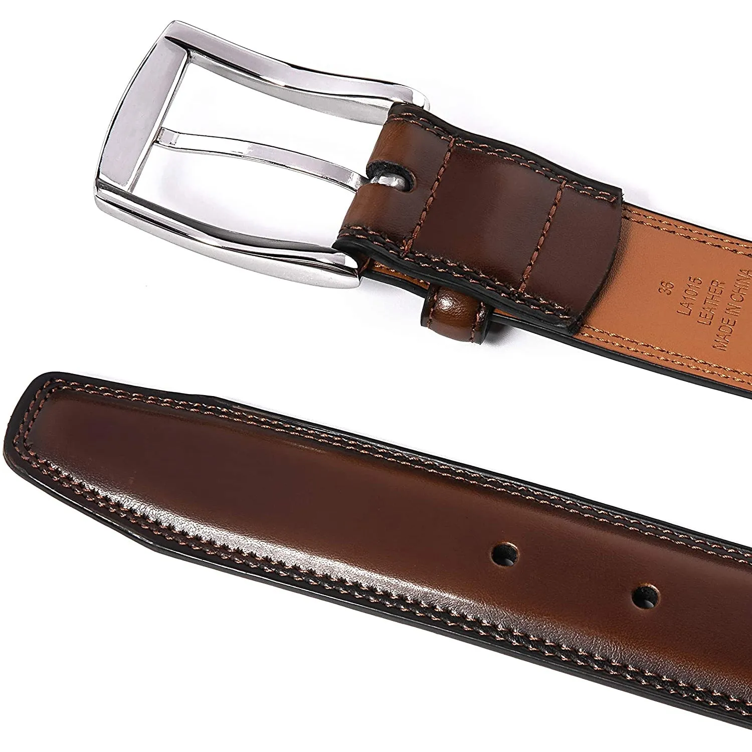 Belts for Men | Handmade Genuine Leather | 100% Cow Leather | Color Burnt Umber