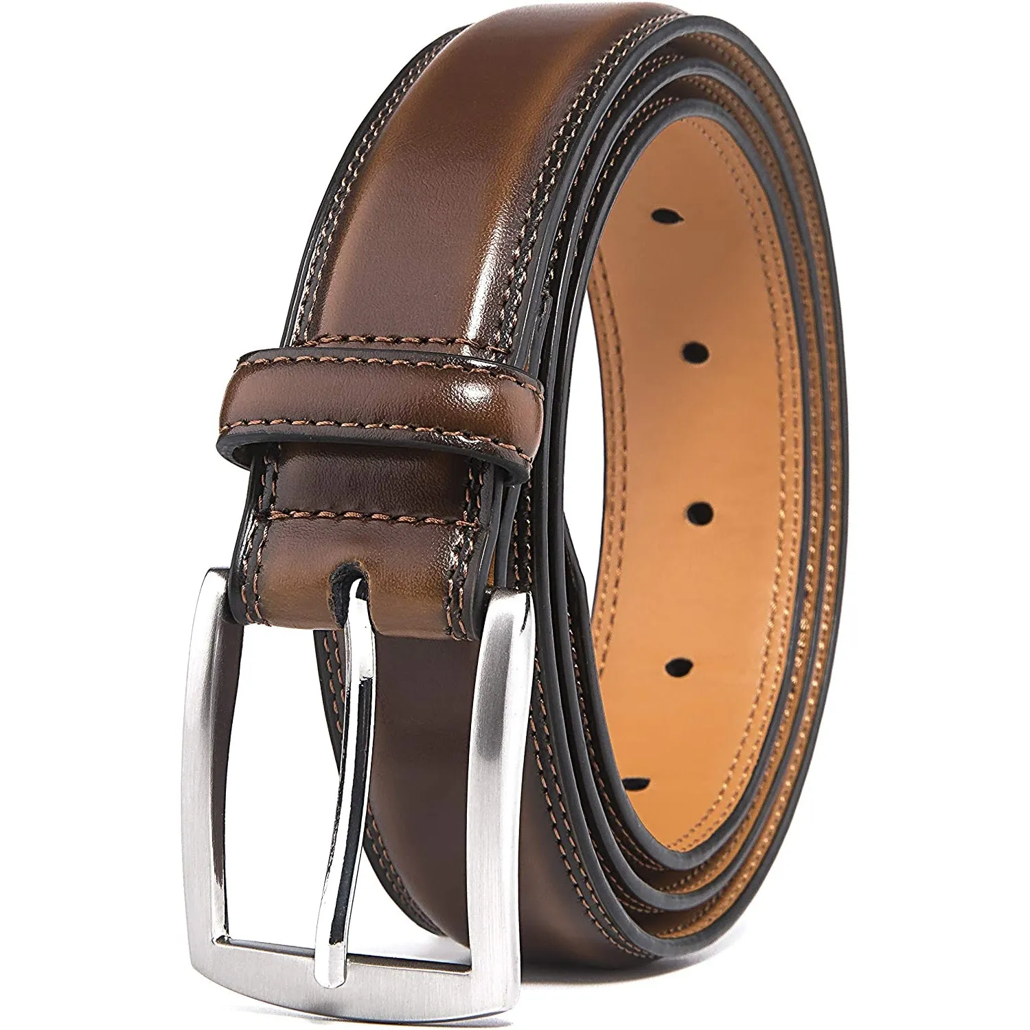 Belts for Men | Handmade Genuine Leather | 100% Cow Leather | Color Burnt Umber