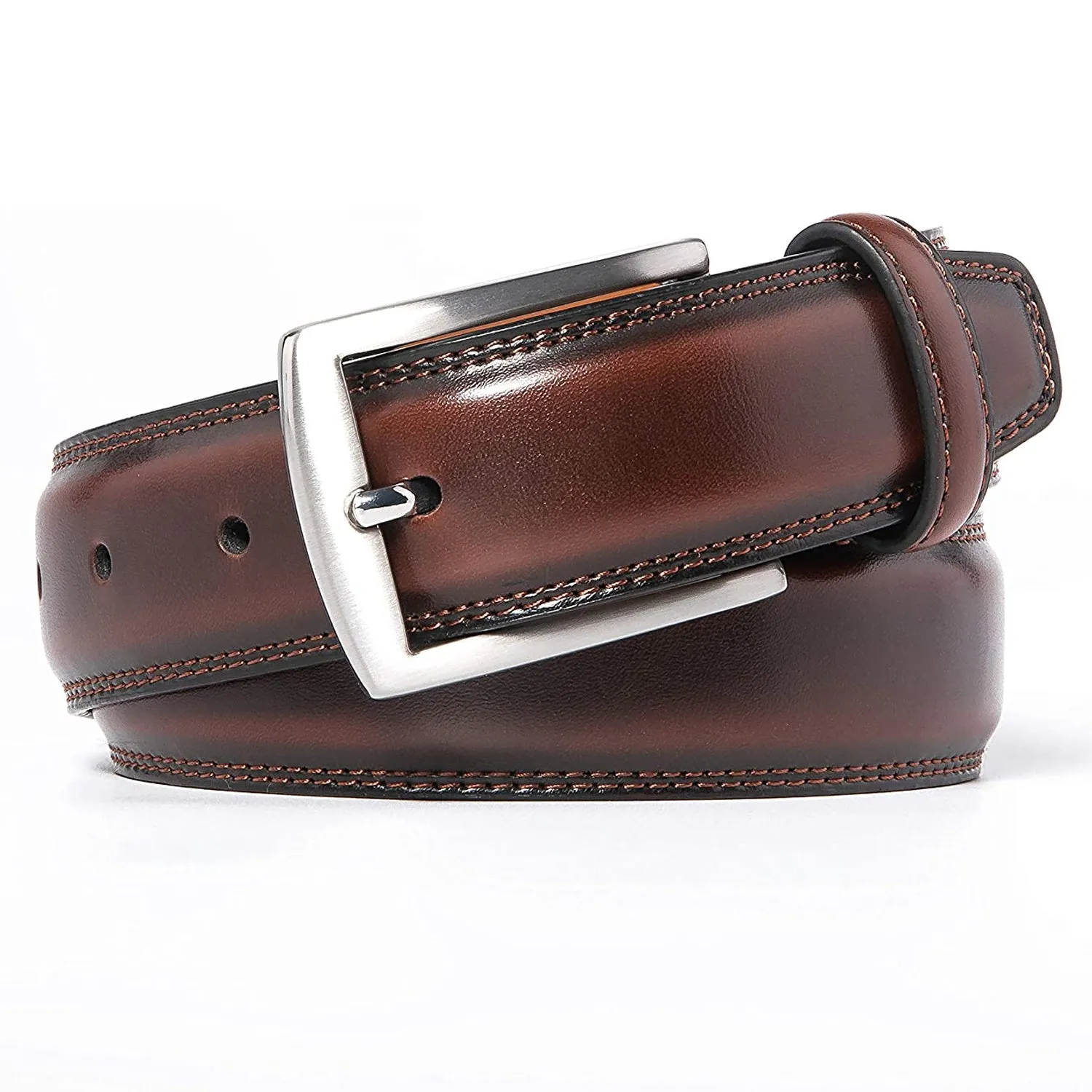 Belts for Men | Handmade Genuine Leather | 100% Cow Leather | Color Mahogany