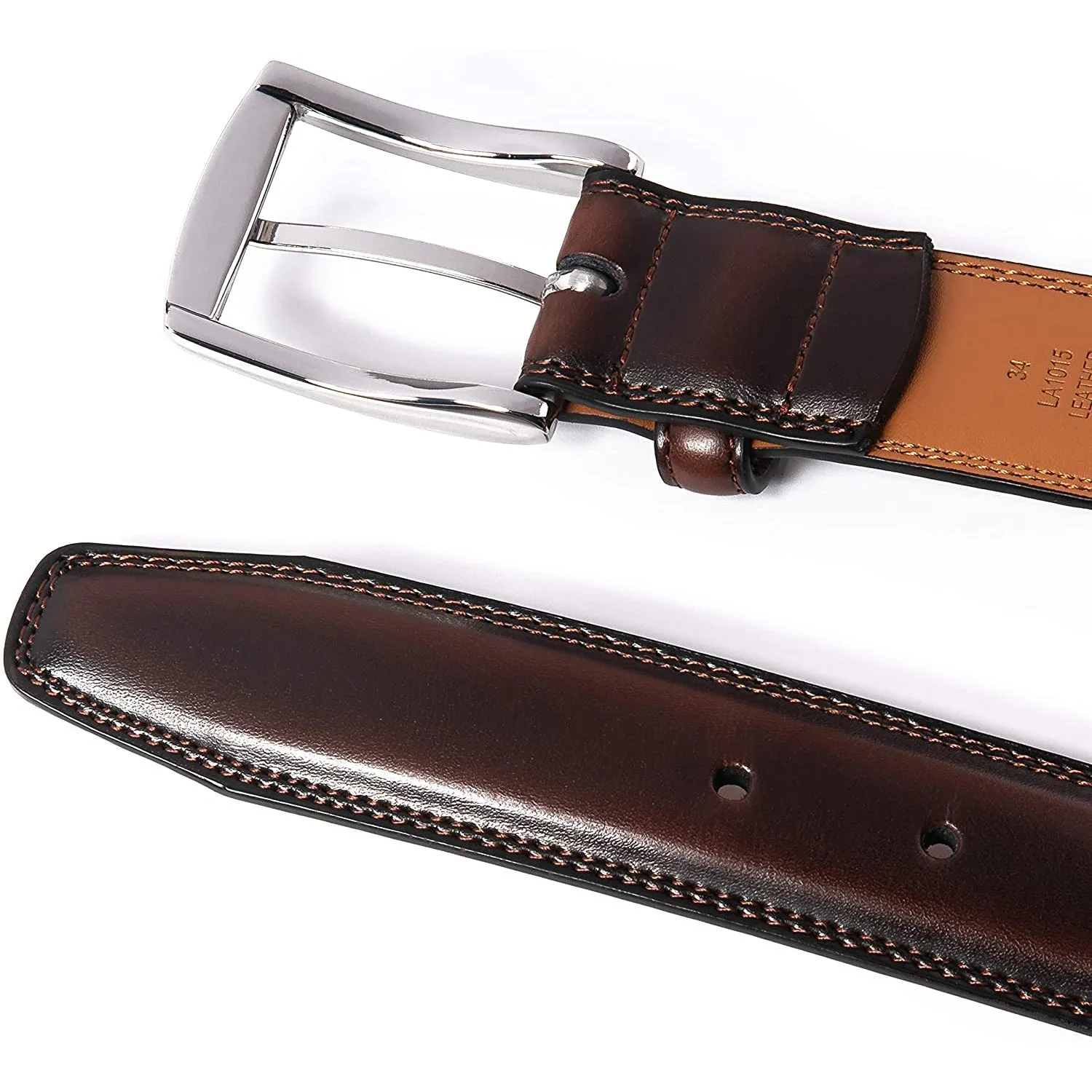 Belts for Men | Handmade Genuine Leather | 100% Cow Leather | Color Mahogany