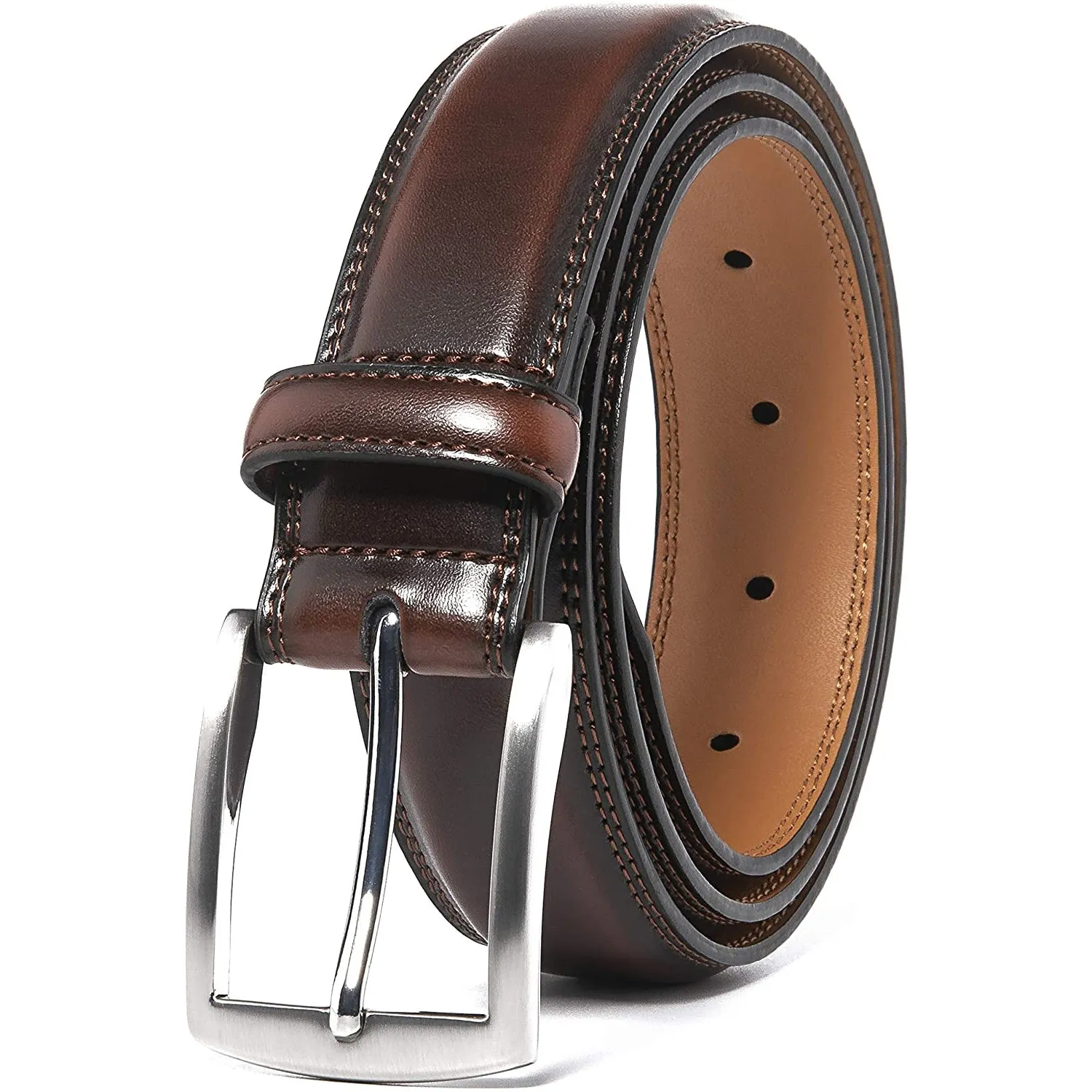 Belts for Men | Handmade Genuine Leather | 100% Cow Leather | Color Mahogany