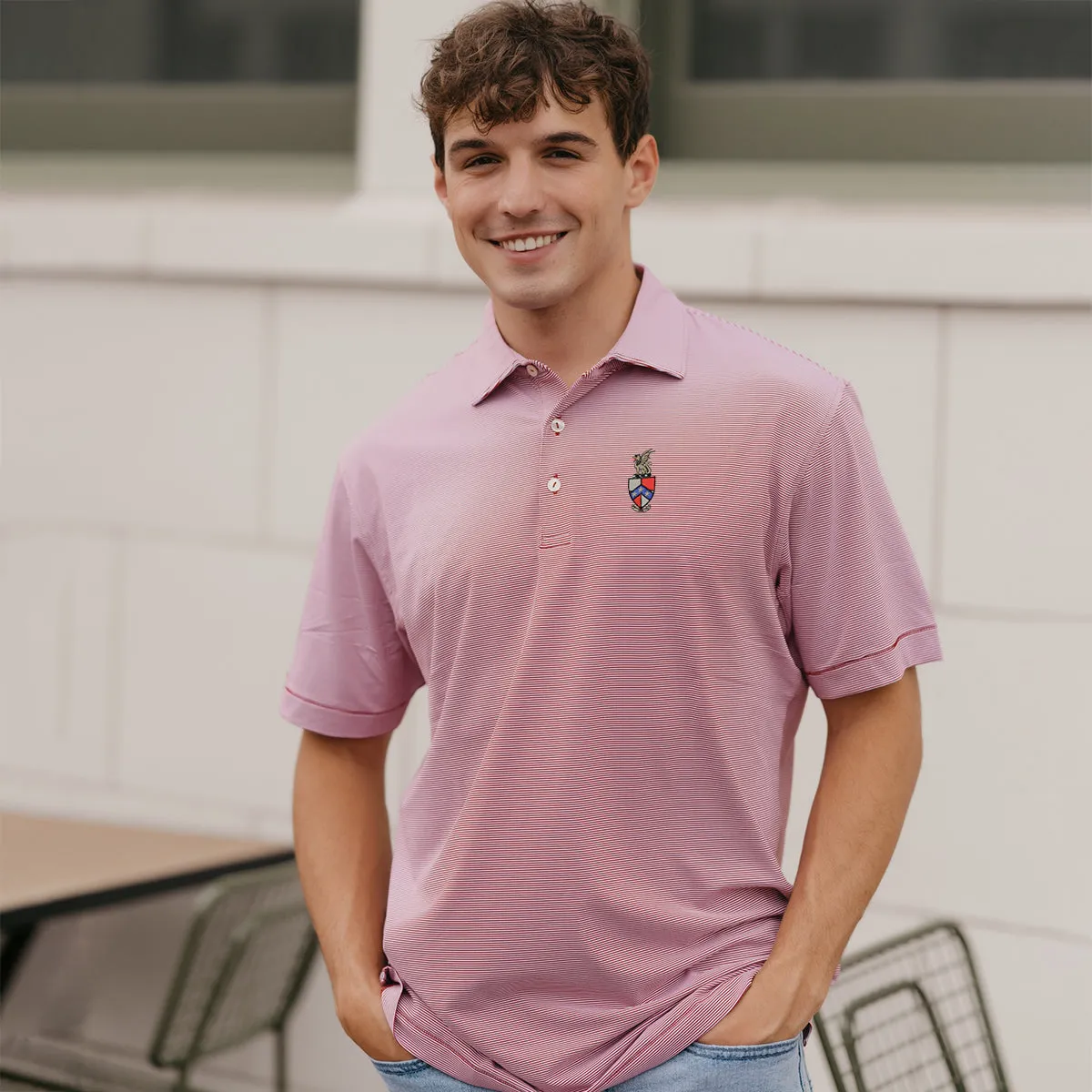 Beta Peter Millar Jubilee Stripe Stretch Jersey Polo