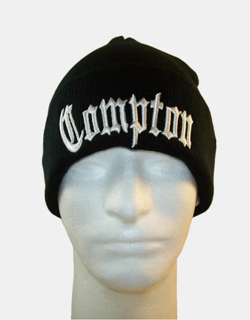 Black Compton Beanie