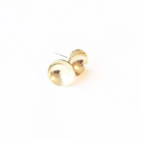 Brass Cup Stud Earrings